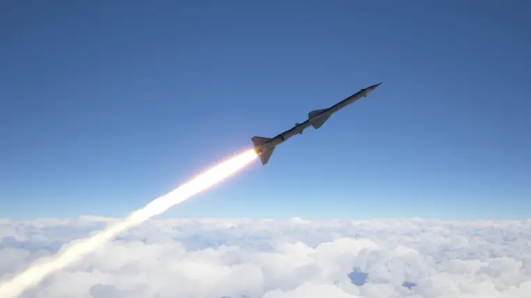 Orosz rakétatámadás az orosz-ukrán háborúban. Illusztráció.