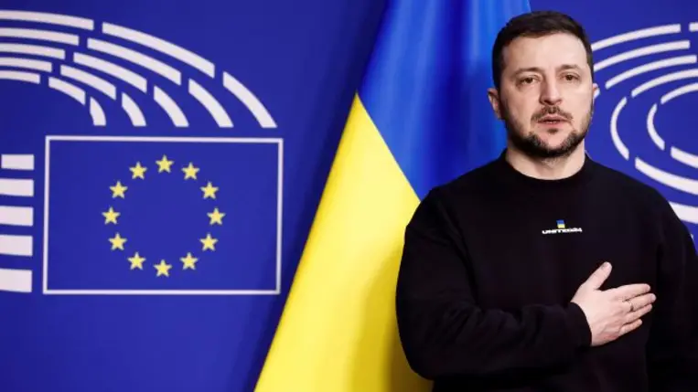 Volodimir Zelenszkij ukrán elnök. Fotó: President.gov.ua