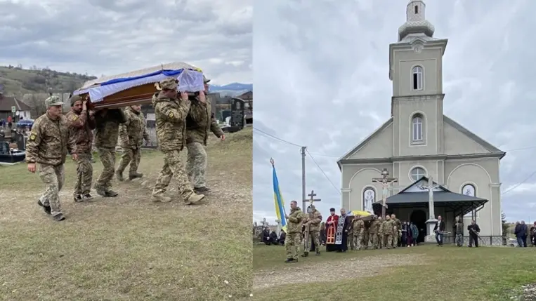 Kárpátalján elbúcsúztak a háborúban elesett Andrij Kipenytől. Fotó: Facebook