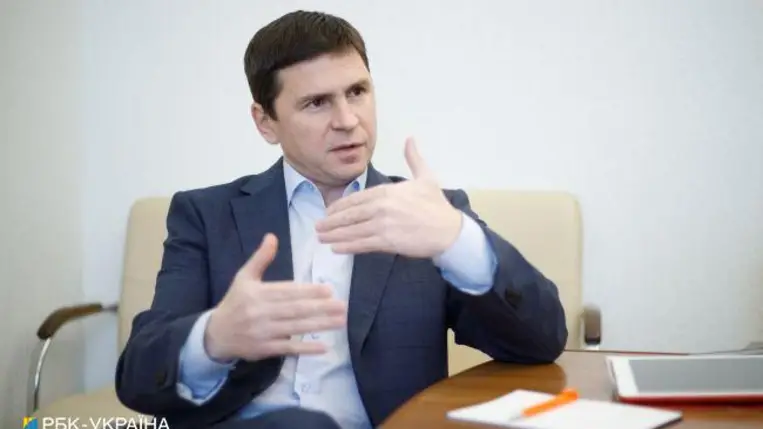 Mihajlo Podoljak, az Elnöki Hivatal vezetőjének tanácsadója. Fotó: rbc.ua