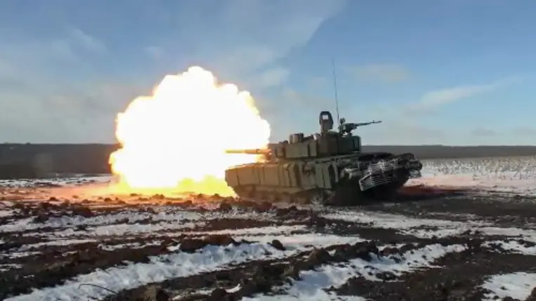 T-90-es harckocsi. Fotó: MTI/EPA/Orosz védelmi minisztérium sajtószolgálata