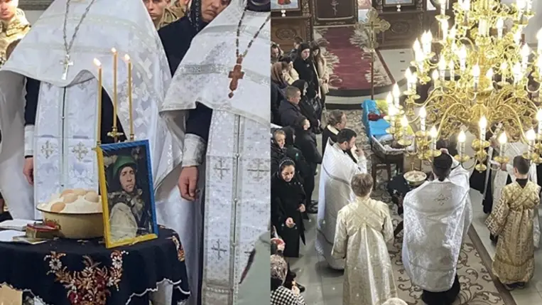 Kárpátalján végső búcsút vettek a háborúban elesett 39 évesVaszil Kocibától. Fotó: Оксана Кіраль/Facebook