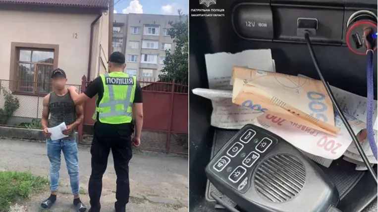 Kenőpénzt ajánlott fel a szabálytalanul közlekedő sofőr Munkácson. Fotó: Kárpátaljai Járőrszolgálat