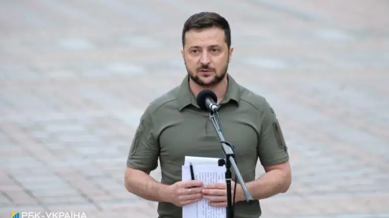 Volodimir Zelenszkij ukrán elnök. Fotó: rbc.ua