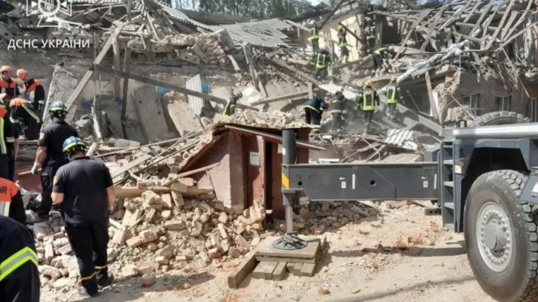 Orosz dróntámadás ért egy ukrajnai iskolát, ketten meghaltak. Fotó: t.me/Klymenko_MVS