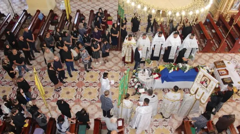 Kárpátalján végső búcsút vettek a 29 éves Ivan Mudraninec katonától. Fotó: Facebook-bejegyzés