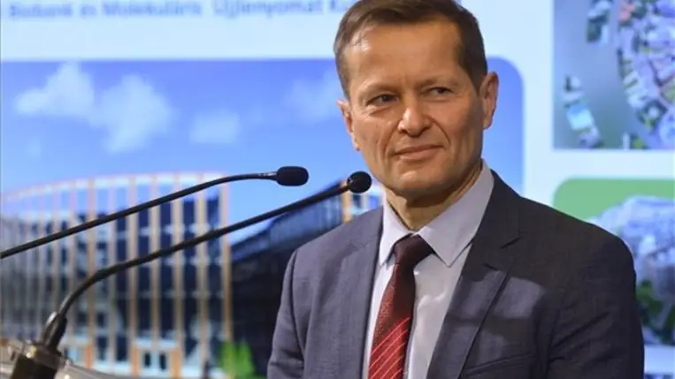 A felvétel Krausz Ferenc Németországban élő kísérleti fizikusról, a Magyar Tudományos Akadémia külső tagjáról a Wolf-díj átadása kapcsán készült Budapesten 2022. február 14-én. MTI/Kovács Attila