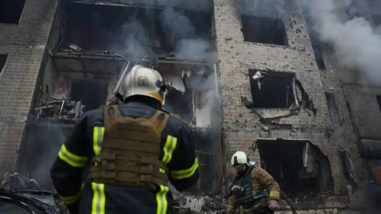 Intenzív rakétatámadás érte Kijevet.  Fotó: t.me/Klymenko_MVS/619