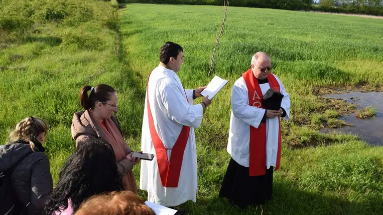 Búzaszentelés Beregszász határában - „Jön a tavasz, az új élet”. Fotó: Kárpátinfo/ Kovács Elemér