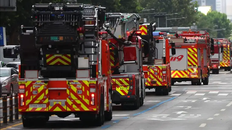 Többen életüket vesztették Dél-Koreában egy szállodatűzben. Fotó forrása: EPA/Yonhap Dél-Korea