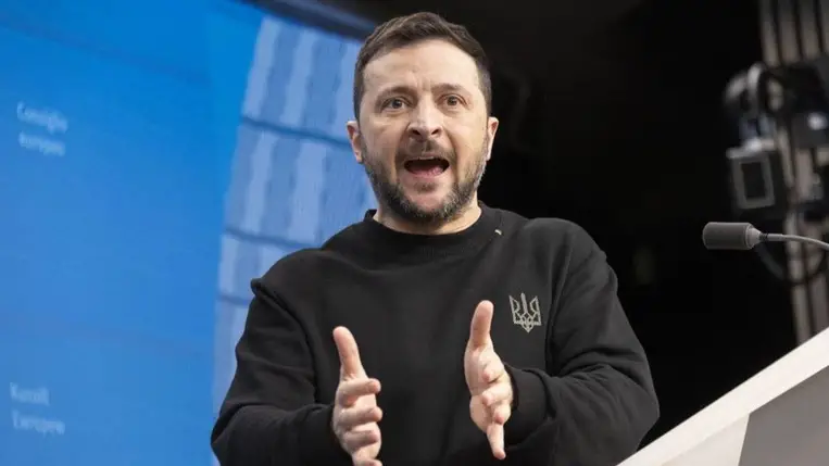 Volodimir Zelenszkij ukrán elnök. Fotó: Hans Lucas via AFP