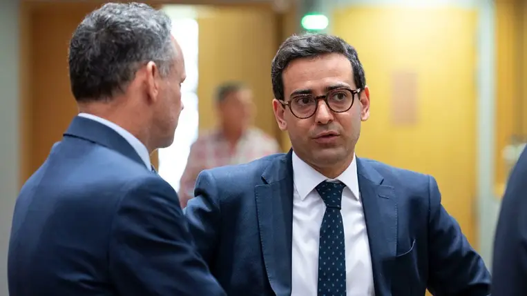  Stéphane Séjourné francia külügyminiszter az uniós tagországok külügyminisztereinek brüsszeli tanácsülésén 2024. július 22-én. (Fotó: MTI/Bodnár Boglárka)