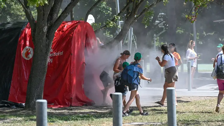 Határon túli gyerekek az Erzsébet-táborban Zánka, 2024. július 31. Nyáron 800 kárpátaljai magyar gyermek érkezik a táborba.Fotó: MTI/Máthé Zoltán
