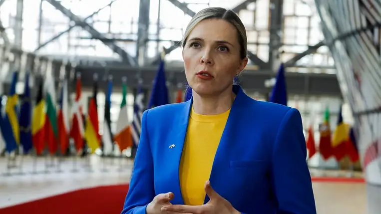 Agne Bilotaite litván belügyminiszter (Fotó: MTI/EPA/Olivier Hoslet)