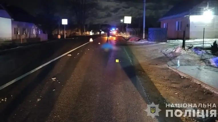 Halálos közlekedési baleset történt Jaszinyán (Rahói járás, Kárpátalja). Fotó: Nemzeti Rendőrség