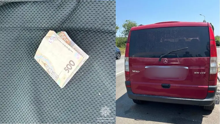 A Beregszászi járásban szabálytalanul közlekedő sofőr 500 hrivnya kenőpénzt ajánlott fel a járőröknek. Fotó: Kárpátaljai Megyei Járőrszolgálat