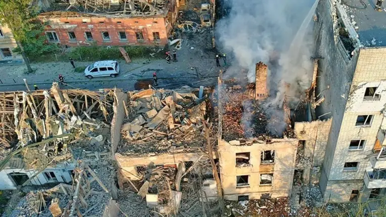 Orosz rakétatámadás érte Lemberget. Fotó: t.me/Klymenko_MVS