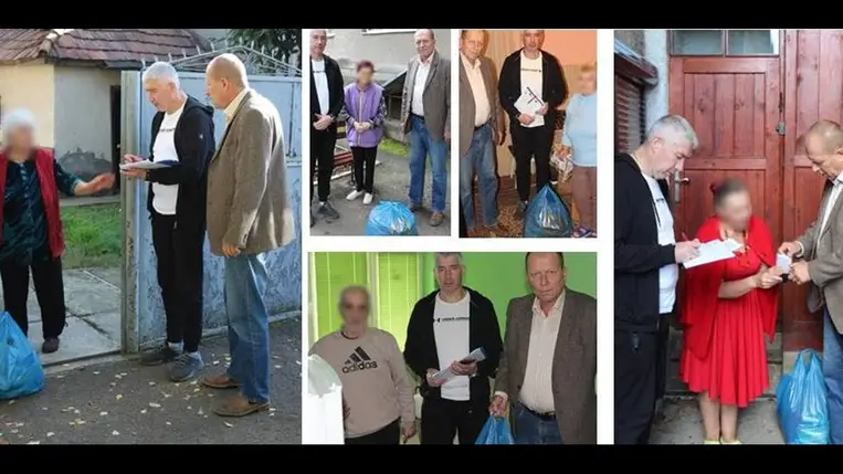 A Beregszászi kistérségben élelmiszerkészletek kiosztását szervezték meg a szociálisan veszélyeztetett lakosok számára. Fotó: Babják Zoltán/Facebook