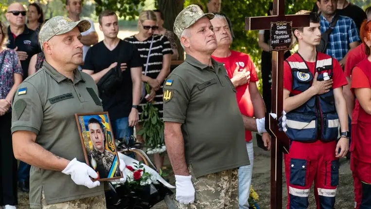 Ferenc Szimjon temetése, Ungvár, 2024. július 30. Ungvári Városi Tanács/Facebook