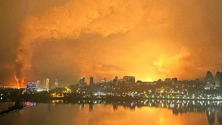 Dnyipro városa elleni orosz támadás 2025. 03. 28-án. X/The Informant.