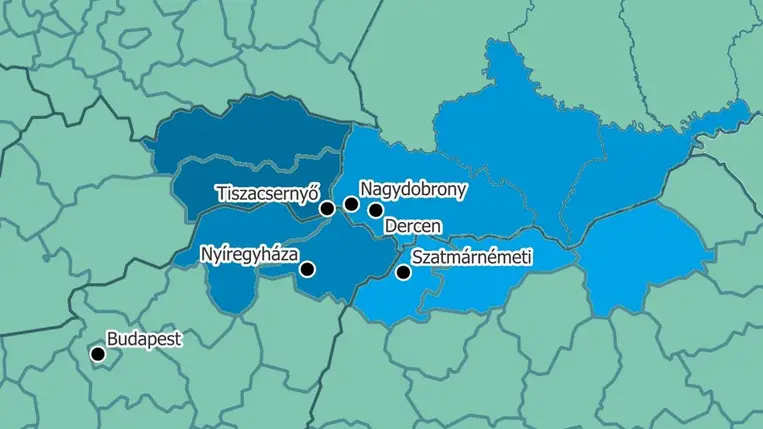 Együttműködés a jobb felkészültség és a határokon átnyúló katasztrófa-megelőzés érdekében. A PRE_SAFE projektben résztvevő partnerek székhelyei (Forrás: NSKI, saját szerkesztés)