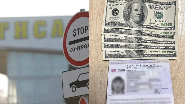 Egy 53 éves ukrán nő 500 dollárt próbált adni a határőröknek veje kiutazása érdekében a Tisza határátkelőn. Fotó: Ukrán Állami Határőrszolgálat