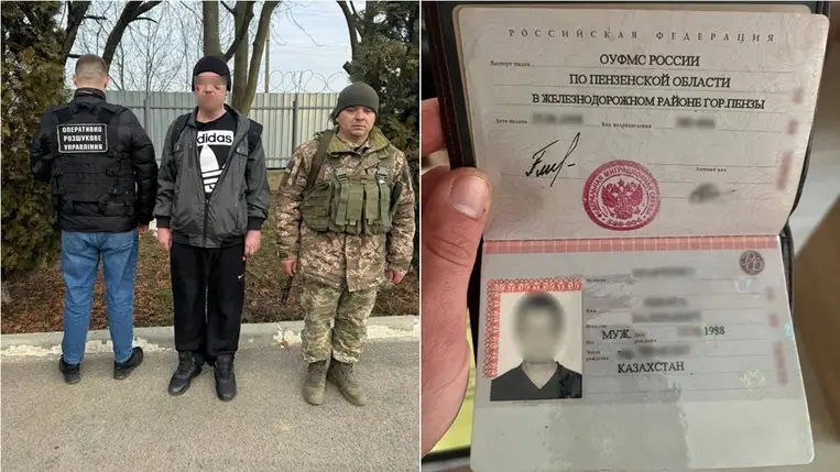 Kárpátalján a határőrök elfogtak egy orosz állampolgárt, aki megpróbálta illegálisan átlépni a határt. Fotó: Ukrán Állami Határőrszolgálat