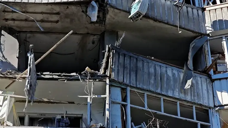 A pusztítás képe az oroszok 2025. szeptember 26-i kombinált támadása után. Fotó: Anadolu / Getty Images Hungary