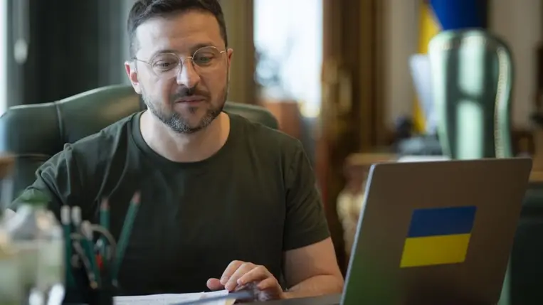 Volodimir Zelenszkij, Ukrajna elnöke. Fotó: president.gov.ua