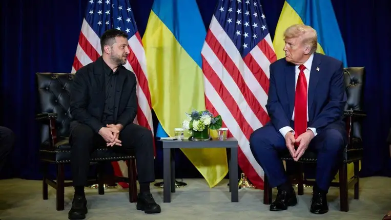 Volodimir Zelenszkij ukrán és Donald Trump amerikai elnök találkozója az ENSZ-közgyűlése után. Fotó: t.me/V_Zelenskiy_official