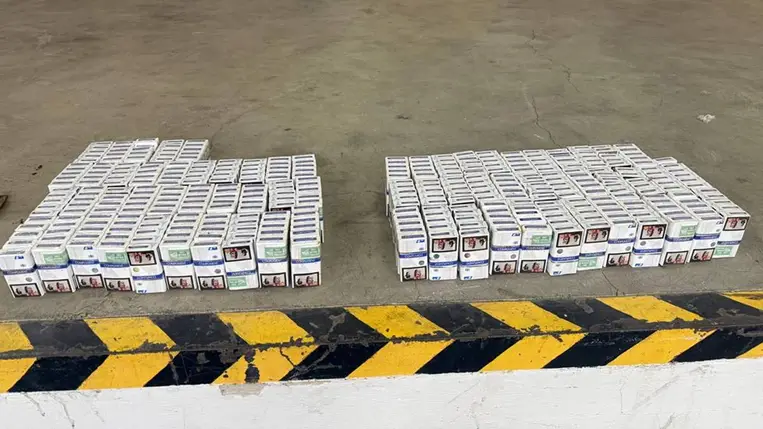 350 doboz csempészcigarettát találtak az ungvári határátkelőn. Fotó: Ukrán Állami Határőrszolgálat