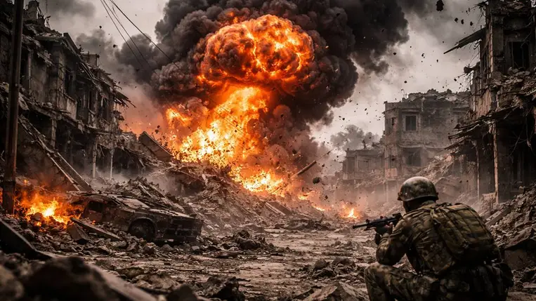 Bombázás. Illusztráció