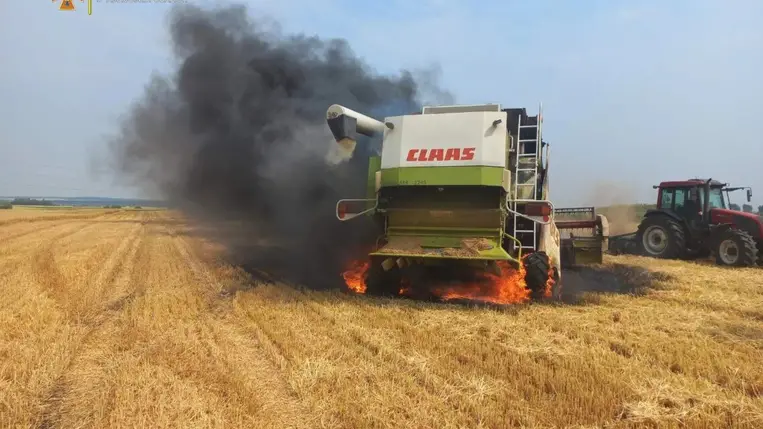 Akna robbant fel egy kombájn alatt Zaporizzsja megyében