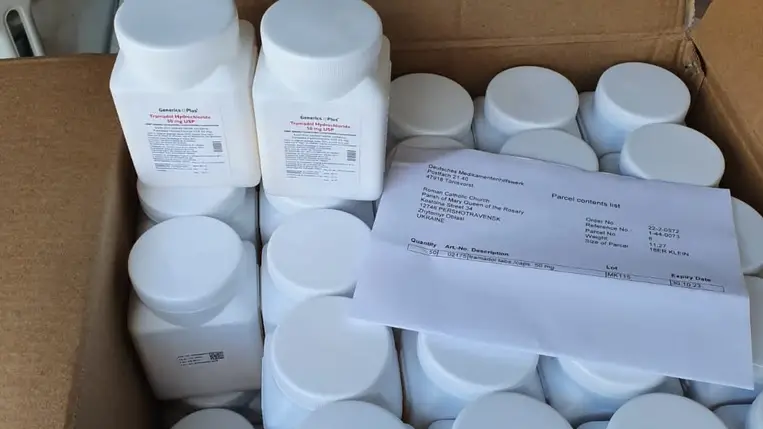 Kábítószer tartalmú tabletták a humanitárius rakományban