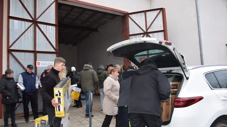 Magyarország kormányának adományát a Beregszászi Járási Máltai Szeretetszolgálat segítségével a hét folyamán juttatják el a helyszínekre. (Fotó: Kárpátinfo/Kovács Elemér)