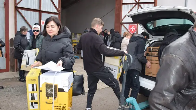 Magyarország kormányának adományát a Beregszászi Járási Máltai Szeretetszolgálat segítségével a hét folyamán juttatják el a helyszínekre. (Fotó: Kárpátinfo/Kovács Elemér)