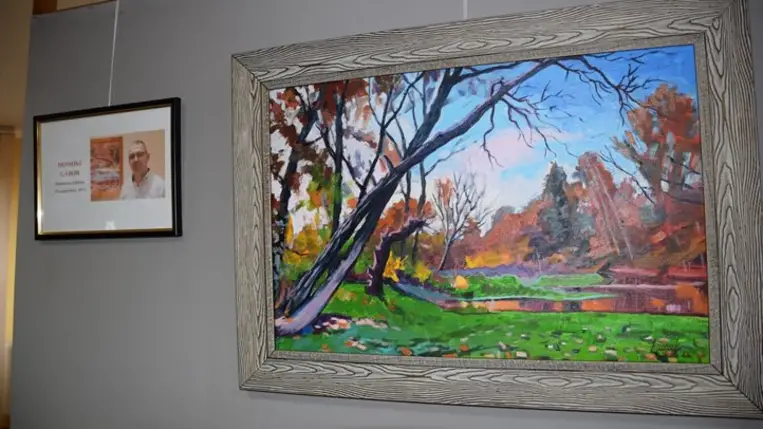 Homoki Gábor kiállítása Beregszászon. Fotó: Kárpátinfo/Kovács Elemér