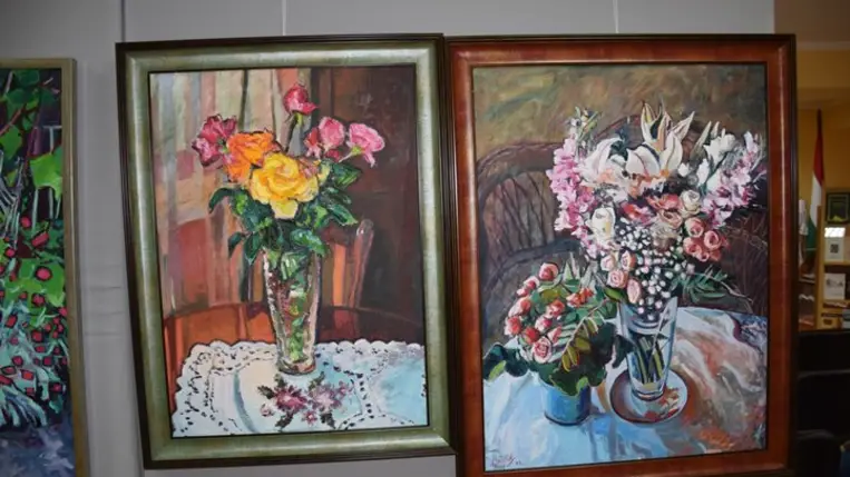 Homoki Gábor kiállítása Beregszászon. Fotó: Kárpátinfo/Kovács Elemér