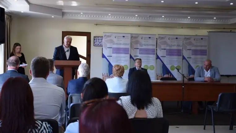 Partnerség határok nélkül: Projektindító Nagydobronyban - Együttműködés a jobb felkészültség és a határokon átnyúló katasztrófamegelőzés érdekében. Fotó: Kárpátinfó/ Kovács Erzsébet