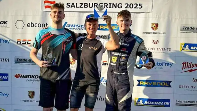 Kovács Ádám, a nagy visszatérő, a dobogó második fokán végzett a Histo Cup-on! Fotó: Kermor Motorsport