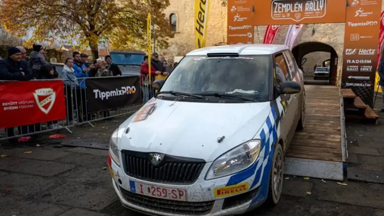 Kronome Ákos: Nehéz és trükkös körülmények a Zemplén Ralin. Fotó: Hajóka SportFotó
