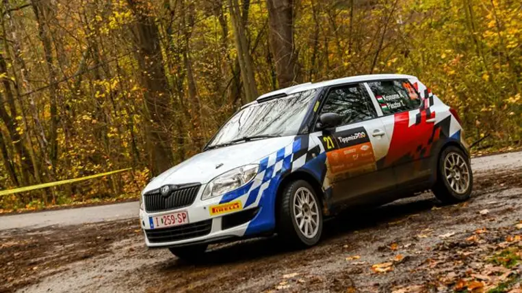 Kronome Ákos: Nehéz és trükkös körülmények a Zemplén Ralin. Fotó: Hajóka SportFotó