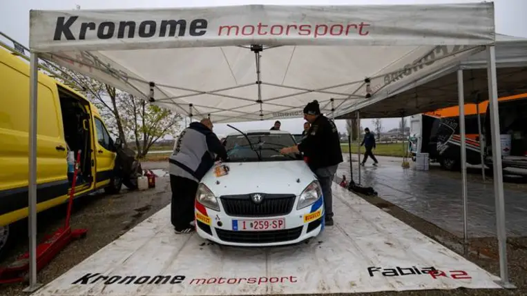 Kronome Ákos: Nehéz és trükkös körülmények a Zemplén Ralin. Fotó: Hajóka SportFotó