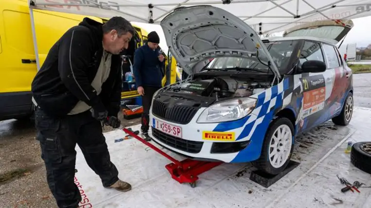 Kronome Ákos: Nehéz és trükkös körülmények a Zemplén Ralin. Fotó: Hajóka SportFotó