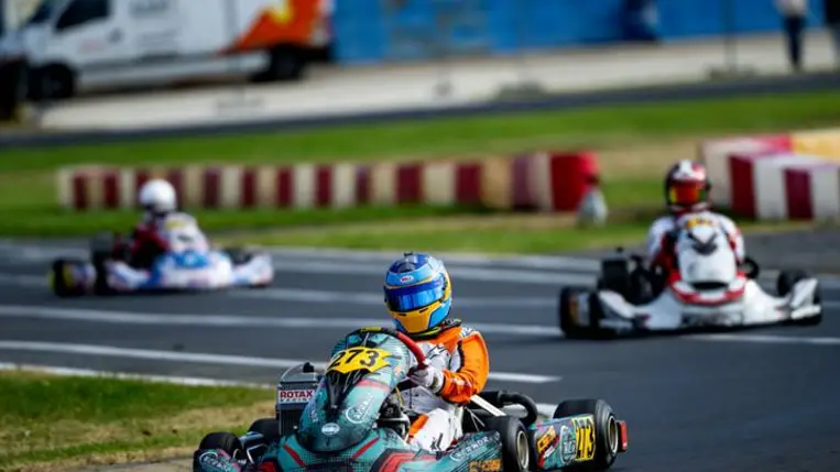 Manzák Martin az MNASz Gokart Kupa Junior győztese 2025-ben. Fotó: Hajóka SportFotó
