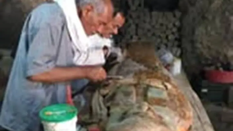 Szenzációs felfedezés Luxorban: 22 díszes koporsóba zárt múmiát találtak egy rejtett sírkamrában. Fotó: Facebook.com