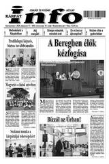 Kárpátinfo hetilap 30. évfolyamának 10. száma