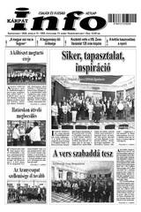 Kárpátinfo hetilap 30. évfolyamának 15. száma