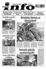 Kárpátinfo hetilap 30. évfolyamának 18. száma