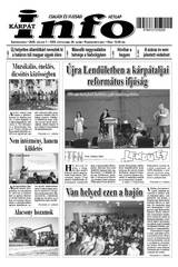 Kárpátinfo hetilap 30. évfolyamának 26. száma